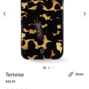 Loopy Case Tortoise Design - Black and Gold